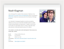 Tablet Screenshot of noahklugman.com